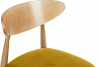 RABI Krzesło drewniane dąb żółty welur musztardowy/dąb jasny - zdjęcie 6