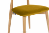 RABI Krzesło drewniane dąb żółty welur musztardowy/dąb jasny - zdjęcie 7