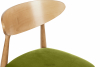 RABI Krzesło drewniane dąb zielony welur oliwkowy/dąb jasny - zdjęcie 6