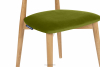 RABI Krzesło drewniane dąb zielony welur oliwkowy/dąb jasny - zdjęcie 7