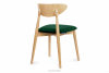 RABI Krzesło drewniane dąb butelkowa zieleń welur ciemny zielony/dąb jasny - zdjęcie 5