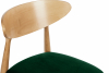 RABI Krzesło drewniane dąb butelkowa zieleń welur ciemny zielony/dąb jasny - zdjęcie 6