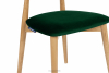 RABI Krzesło drewniane dąb butelkowa zieleń welur ciemny zielony/dąb jasny - zdjęcie 7