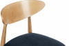RABI Krzesło drewniane dąb granatowy welur granatowy/dąb jasny - zdjęcie 6