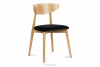 RABI Krzesła drewniane dąb czarny welur 2szt czarny/jasny dąb - zdjęcie 3