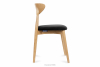 RABI Krzesła drewniane dąb czarny welur 2szt czarny/jasny dąb - zdjęcie 5