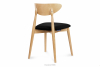 RABI Krzesła drewniane dąb czarny welur 2szt czarny/jasny dąb - zdjęcie 6