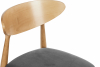 RABI Krzesła drewniane dąb szary welur 2szt szary/dąb jasny - zdjęcie 7