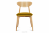 RABI Krzesła drewniane dąb żółty welur 2szt miodowy/dąb jasny - zdjęcie 4