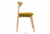 RABI Krzesła drewniane dąb żółty welur 2szt miodowy/dąb jasny - zdjęcie 5