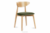 RABI Krzesła drewniane dąb zielony welur 2szt zielony/dąb jasny - zdjęcie 3