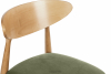RABI Krzesła drewniane dąb zielony welur 2szt zielony/dąb jasny - zdjęcie 7