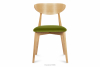 RABI Krzesła drewniane dąb zielony welur 2szt oliwkowy/dąb jasny - zdjęcie 4
