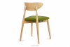 RABI Krzesła drewniane dąb zielony welur 2szt oliwkowy/dąb jasny - zdjęcie 6
