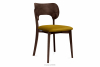 LYCO Krzesło loft orzech ciemny musztardowy musztardowy/orzech ciemny - zdjęcie 1