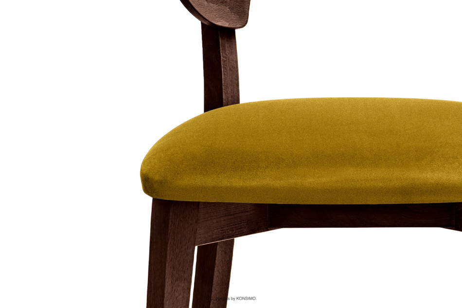 LYCO Krzesła loft orzech ciemny musztardowy 2szt musztardowy/orzech ciemny - zdjęcie 7