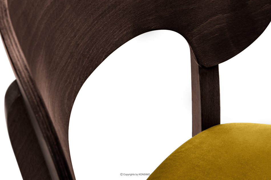 LYCO Krzesło loft orzech ciemny musztardowy musztardowy/orzech ciemny - zdjęcie 6