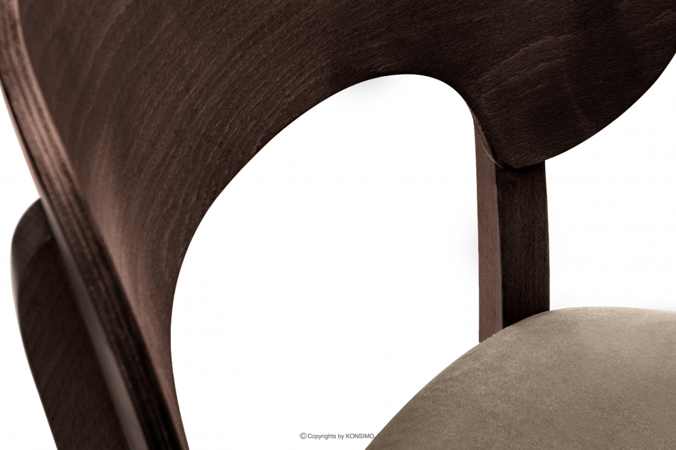 LYCO Krzesła loft orzech ciemny beżowy 2szt beżowy/orzech ciemny - zdjęcie 8