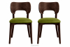 LYCO Krzesła loft orzech ciemny oliwkowy 2szt olwikowy/orzech ciemny - zdjęcie 3