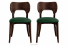 LYCO Krzesła loft orzech ciemny zielony 2szt ciemny zielony/orzech ciemny - zdjęcie 3