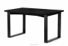 CETO Stół w stylu loftowym rozkładany matowy czarny czarny - zdjęcie 3
