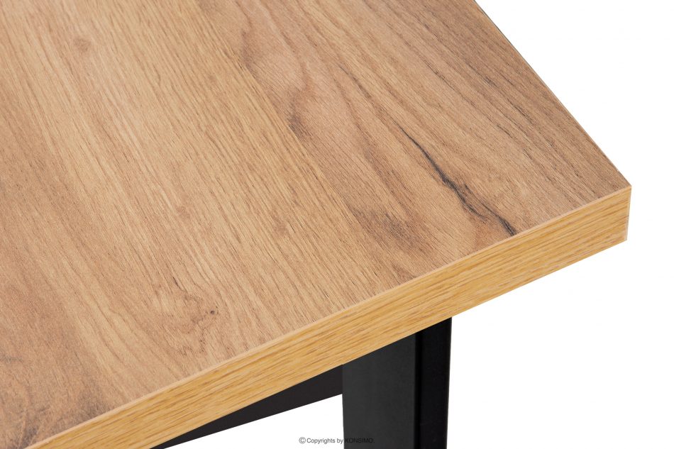 CETO Stół w stylu loftowym rozkładany kraft złoty dąb craft złoty - zdjęcie 3