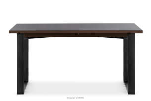 CETO, https://konsimo.pl/kolekcja/ceto/ Stół w stylu loftowym rozkładany orzech orzech ciemny - zdjęcie