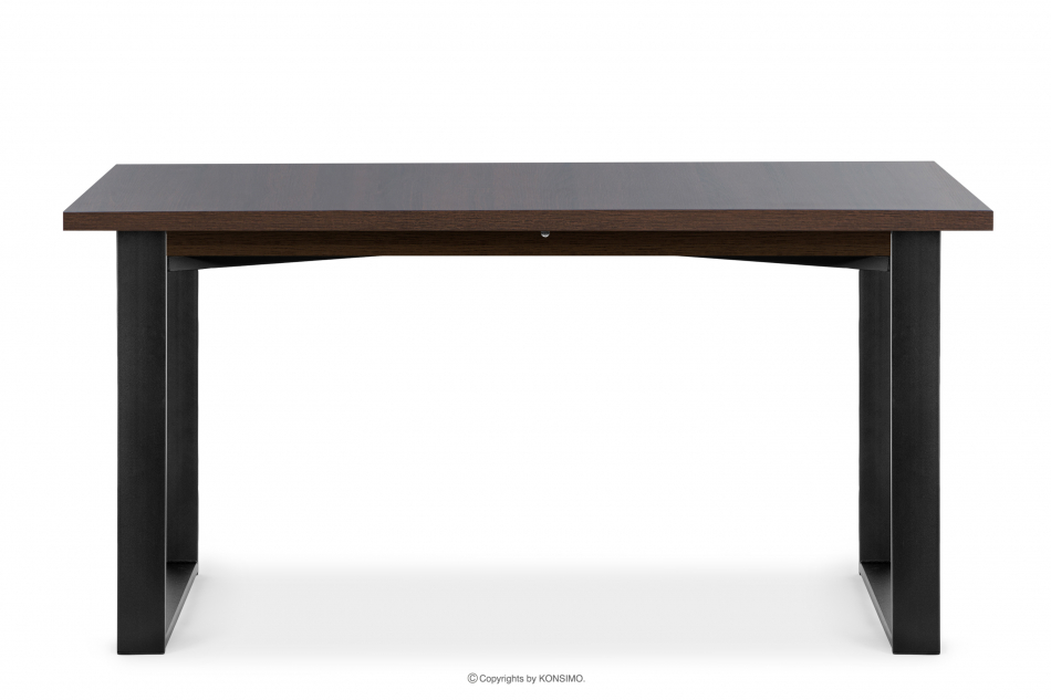 CETO Stół w stylu loftowym rozkładany orzech orzech ciemny - zdjęcie 0