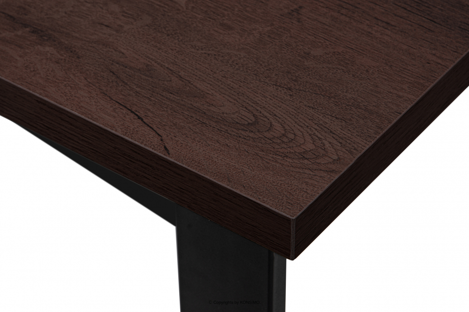 CETO Stół w stylu loftowym rozkładany orzech orzech ciemny - zdjęcie 3