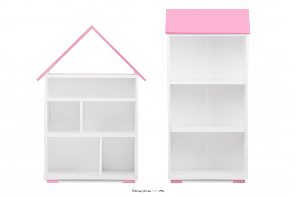 PABIS Zestaw mebli dziecięcych dla dziewczynki różowe 2 elementy biały/różowy - zdjęcie 0