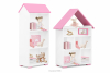 PABIS Zestaw mebli dziecięcych dla dziewczynki różowe 2 elementy biały/różowy - zdjęcie 3