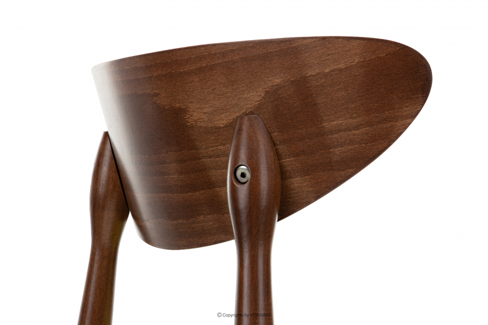RABI Krzesła drewniane orzech średni szary welur 2szt szary/orzech średni - zdjęcie 7