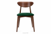 RABI Krzesła drewniane orzech średni ciemny zielony welur 2szt ciemny zielony/orzech średni - zdjęcie 4