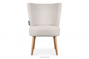 APPA, https://konsimo.pl/kolekcja/appa/ Fotel w tkaninie boucle na wysokich nogach kremowy kremowy/dąb - zdjęcie