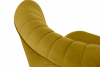 DUCO Fotel w tkaninie welur na wysokich nogach żółty żółty/dąb - zdjęcie 6