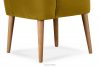 DUCO Fotel w tkaninie welur na wysokich nogach żółty żółty/dąb - zdjęcie 8