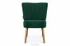 DUCO Fotel w tkaninie welur na wysokich nogach ciemny zielony ciemny zielony/dąb - zdjęcie 1