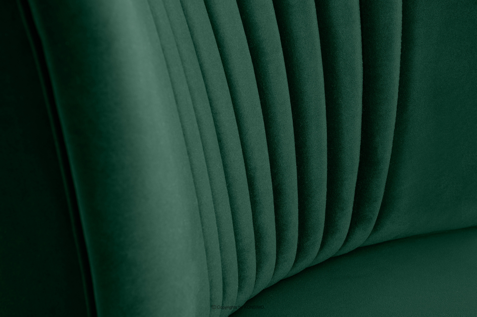 DUCO Fotel w tkaninie welur na wysokich nogach ciemny zielony ciemny zielony/dąb - zdjęcie 4