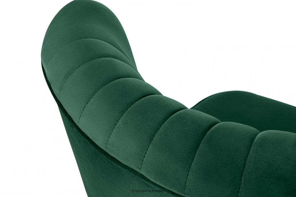 DUCO Fotel w tkaninie welur na wysokich nogach ciemny zielony ciemny zielony/dąb - zdjęcie 5