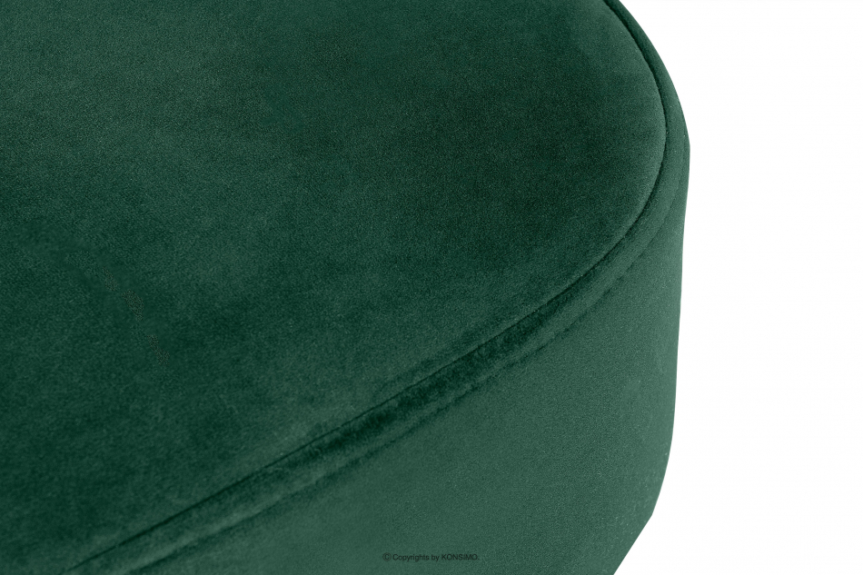 DUCO Fotel w tkaninie welur na wysokich nogach ciemny zielony ciemny zielony/dąb - zdjęcie 6