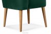 DUCO Fotel w tkaninie welur na wysokich nogach ciemny zielony ciemny zielony/dąb - zdjęcie 8