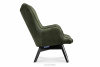 GLORI Fotel wypoczynkowy z pikowaniem welur ciemny zielony ciemny zielony/czarny - zdjęcie 4