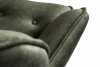GLORI Fotel wypoczynkowy z pikowaniem welur ciemny zielony ciemny zielony/czarny - zdjęcie 6