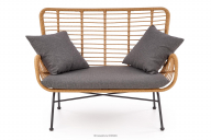 Sofa ogrodowa w stylu boho brąz