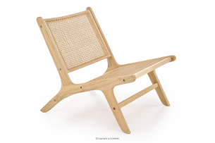 CALLIPTE, https://konsimo.pl/kolekcja/callipte/ Drewniany fotel ogrodowy w stylu boho beżowy - zdjęcie