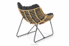 BETTA Wygodny fotel ogrodowy z poduszką beżowy/czarny - zdjęcie 6