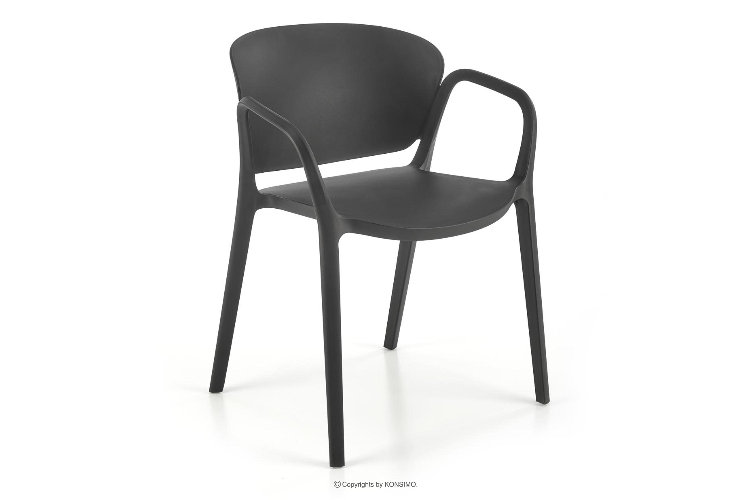 Czarne krzesło w stylu nowoczesnym