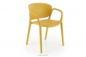 DISPAR, https://konsimo.pl/kolekcja/dispar/ Żółte krzesło w stylu nowoczesnym żółty - zdjęcie