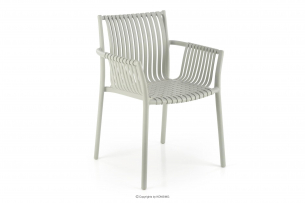 ELBERTI, https://konsimo.pl/kolekcja/elberti/ Szare krzesło ogrodowe w stylu nowoczesnym szary - zdjęcie