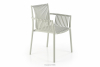 ELBERTI Szare krzesło ogrodowe w stylu nowoczesnym szary - zdjęcie 2